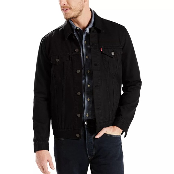 Levi’s Strauss & Co. Black Standard Trucker Denim Jean Jacket - Picture 1 of 2